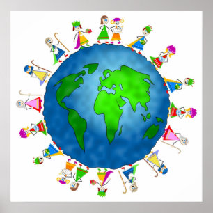 Wereldwijde Kinder nativiteit Poster