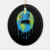 Wereldwijde klimaatverandering keramisch ornament (Links)