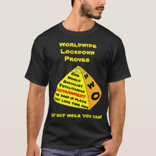 Wereldwijde lockdown (donker) t-shirt