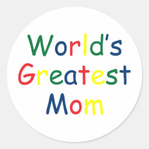 Wereldwijde mam ronde sticker