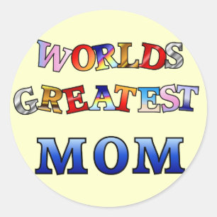 Wereldwijde mam ronde sticker