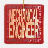 Wereldwijde Mechanische Engineer Keramisch Ornament (Achterkant)