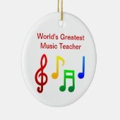 Wereldwijde muziekdocent keramisch ornament (Rechts)