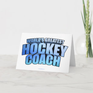 Wereldwijde ockey Coach Bedankkaart