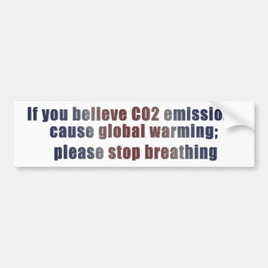 Wereldwijde opwarming bumpersticker (Voorkant)