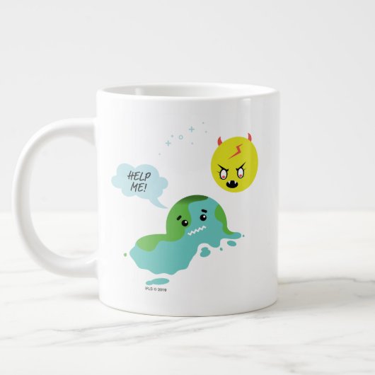 Wereldwijde opwarming extra grote beker (Links)