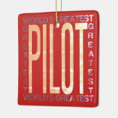 Wereldwijde piloot keramisch ornament (Links)