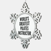 Wereldwijde pilotendocent tin sneeuwvlok ornament (Rechts)