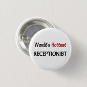 Wereldwijde receptionist ronde button 3,2 cm (Voorkant /achterkant)