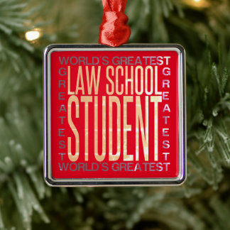 Wereldwijde rechtenstudent metalen ornament
