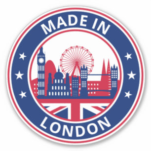 Wereldwijde reiziger - Made in London, Engeland (E Sticker