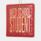 Wereldwijde schoolstudent keramisch ornament (Links)