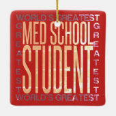 Wereldwijde schoolstudent keramisch ornament (Achterkant)