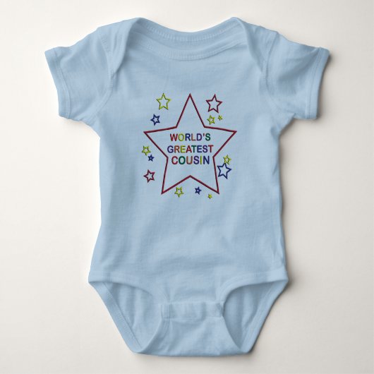 Wereldwijde sterrenneef blauwe Baby Creeper Romper (Voorkant)