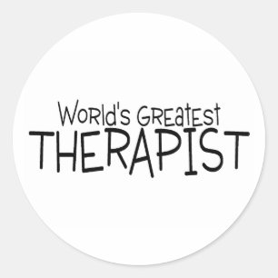 Wereldwijde therapieconoom ronde sticker