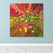 Wereldwijde training voor vrede canvas afdruk (Insitu (Houten vloer))