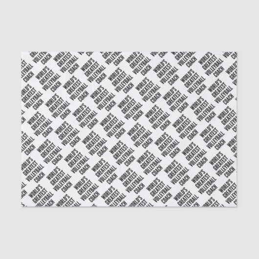 Wereldwijde volleybalcoach tissuepapier (Voorkant)