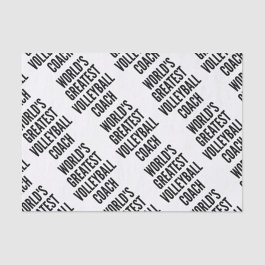 Wereldwijde volleybalcoach tissuepapier (Voorkant)