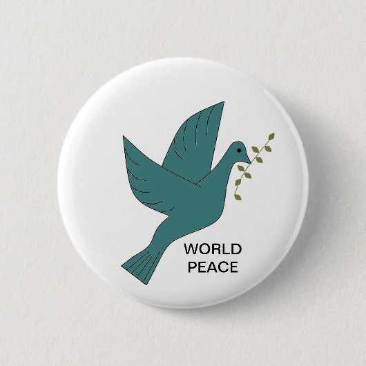 WERELDWIJDE VREDESBUTTON RONDE BUTTON 5,7 CM (Voorkant)