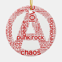 Wereldwolk in anarchie vorm keramisch ornament