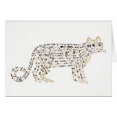 Wereldwoord Clouded Leopard Kaart (Voorkant Horizontaal)