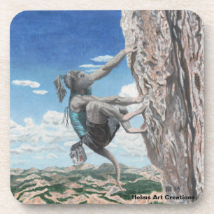 Wererat Girl Rock Escalade Dessous de verre en pla