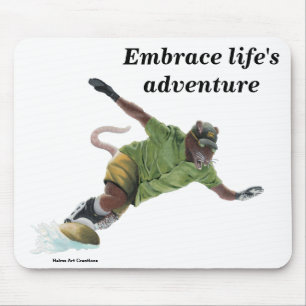Wererat Snowboard Fantasy Art Muismat