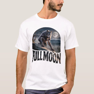 Werewolf bij volle maan t-shirt