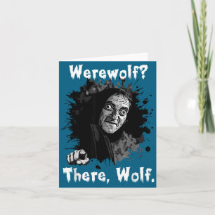 Werewolf_ Daar, Wolf. Grappige Abby Normale Retro Kaart