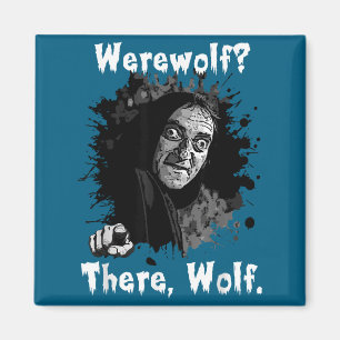Werewolf_ Daar, Wolf. Grappige Abby Normale Retro Magneet
