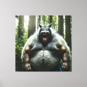 Werewolf die het hele dorp afdrukt canvas afdruk (Voorkant)