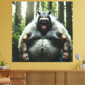 Werewolf die het hele dorp afdrukt canvas afdruk (Insitu (Woonkamer))