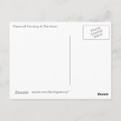 Werewolf die naar de maan vliegt briefkaart (Achterkant)