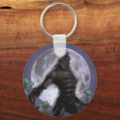 Werewolf die naar de maan vliegt sleutelhanger (Voorkant)