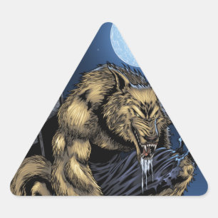 Werewolf Driehoek Sticker