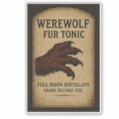 Werewolf Fur Tonic - Halloween Apothecary Label (Voorkant)