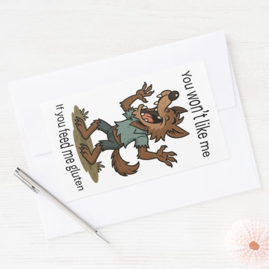 Werewolf gluten sticker (Enveloppe)