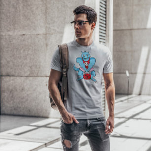 Werewolf Gym Lifting Pumpkin Cartoon T-shirt