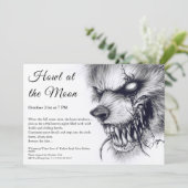 Werewolf Halloween Invitation - Pleine lune Horreu (Debout devant)