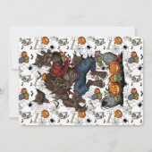 🎃 Werewolf Halloween Invite Card 🐺 Kaart (Achterkant)