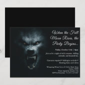 Werewolf Howl Halloween Costume Party Invitation (Devant / Derrière)