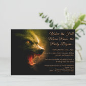 Werewolf Howl Halloween Costume Party Invitation (Debout devant)