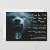 Werewolf Howl Halloween Costume Party Invitation (Devant)