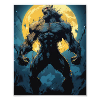 Werewolf Monster Foto Afdruk