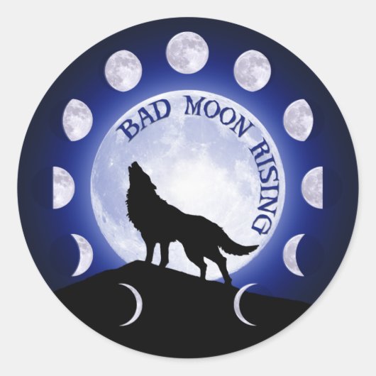 Werewolf Moon phase Sticker (Voorkant)