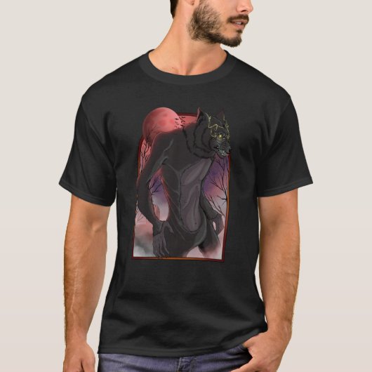 Werewolf Mythical Creature Wolfman Cryptid Folklor T-shirt (Voorkant)