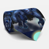 Werewolf onder volle maan stropdas (Opgerold)
