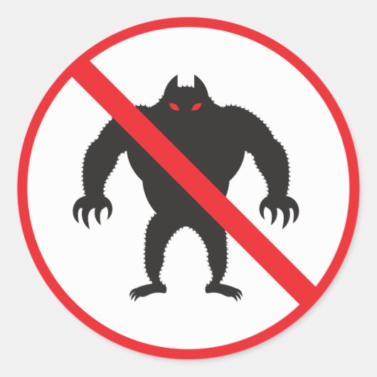 Werewolf Ronde Sticker (Voorkant)