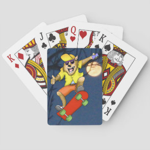 Werewolf Skateboarder-speelkaarten Pokerkaarten