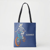 Werewolf Skeleton Riding a BMX Bike Personalized Draagtas (Voorkant)